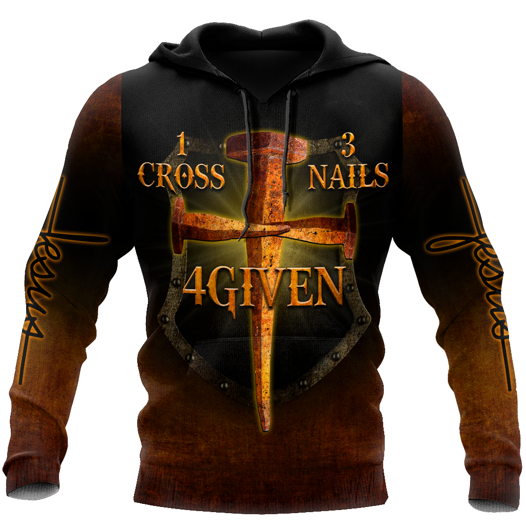 1 Cross 3 Nails 4 Given 3D All Over Printed Shirts For Men and Women Pi30062002-Apparel-TA-Hoodie-S-Vibe Cosy™