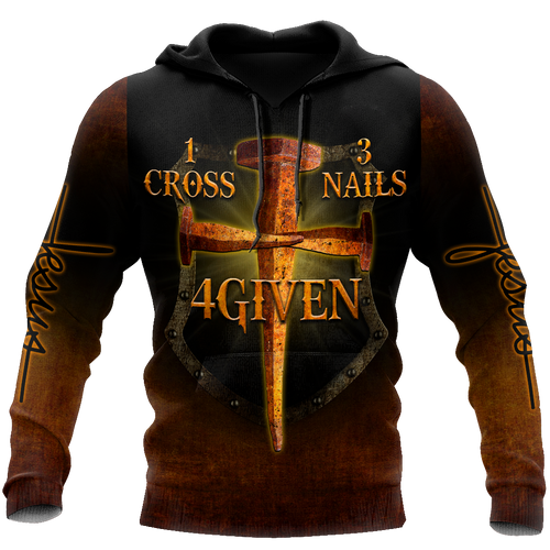 1 Cross 3 Nails 4 Given 3D All Over Printed Shirts For Men and Women Pi30062002-Apparel-TA-Hoodie-S-Vibe Cosy™