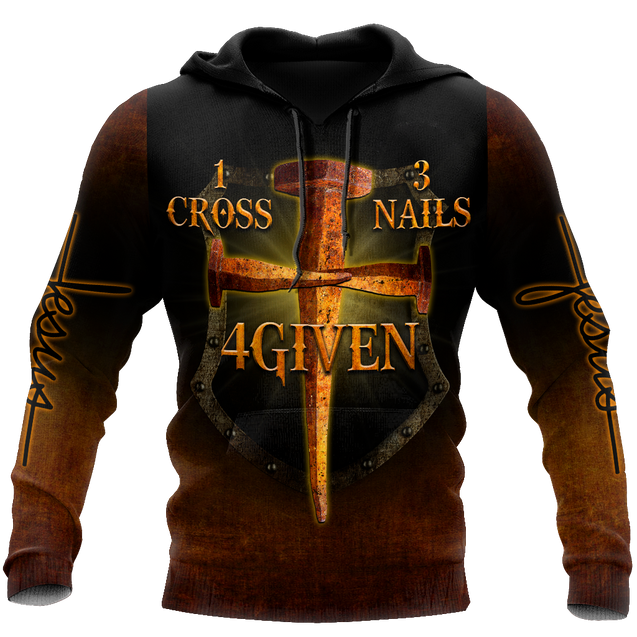 1 Cross 3 Nails 4 Given 3D All Over Printed Shirts For Men and Women Pi30062002-Apparel-TA-Hoodie-S-Vibe Cosy™