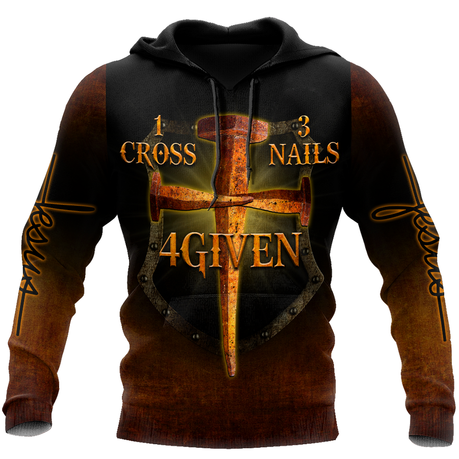 1 Cross 3 Nails 4 Given 3D All Over Printed Shirts For Men and Women Pi30062002-Apparel-TA-Hoodie-S-Vibe Cosy™