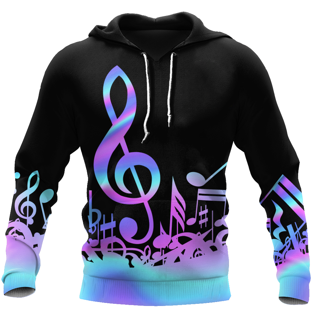 Purple Music Notes 3D All Over Printes-Apparel-HP Arts-Hoodie-S-Vibe Cosy™