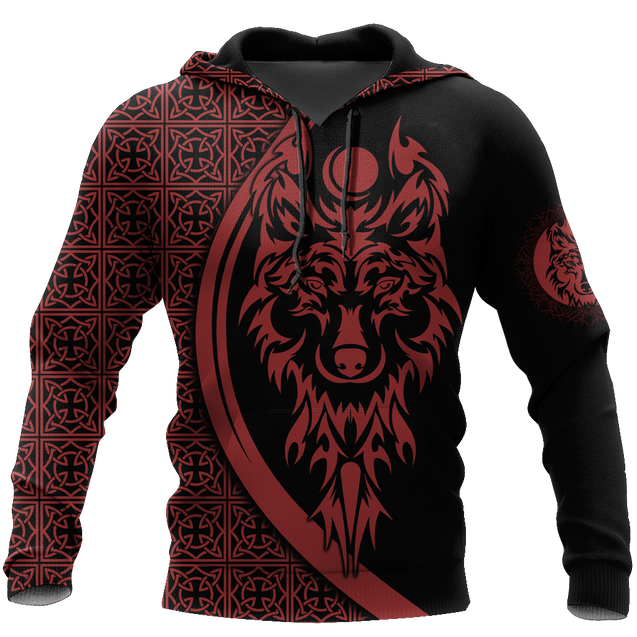 Tattoo Wolf Hoodie T Shirt For Men and Women HAC080606-NM-Apparel-NM-Hoodie-S-Vibe Cosy™