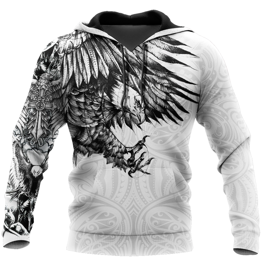 Eagle Tattoo Art Hoodie T Shirt For Men and Women HAC300503-NM-Apparel-NM-Hoodie-S-Vibe Cosy™