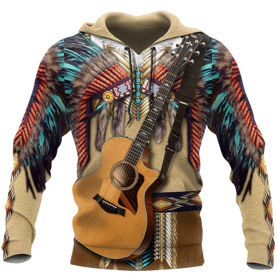 Native American Guitar Over Printed Shirts For Men and Women Pi11082001