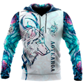 Paua shell wolf tattoo 3d all over printed shirt and short for man and women-Apparel-PL8386-Hoodie-S-Vibe Cosy™