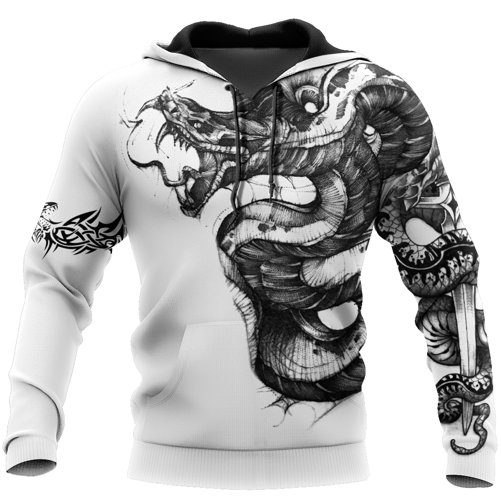 Snake Tattoo Hoodie T Shirt For Men and Women HAC210501-Apparel-NM-Hoodie-S-Vibe Cosy™