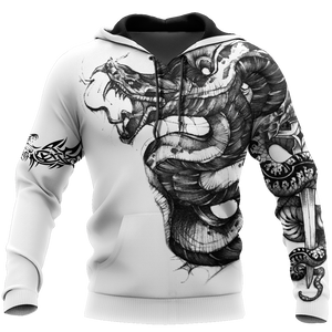 Snake Tattoo Hoodie T Shirt For Men and Women HAC210501-Apparel-NM-Hoodie-S-Vibe Cosy™