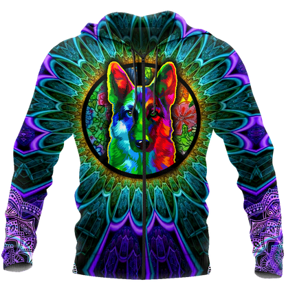 Psychedelic Hippie German Shepherd Unisex Shirts VP17102002