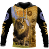 Lion in Wildlife Over Printed Hoodie