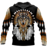 Native American Wolf Hoodie T Shirt For Men and Women HAC210405-Apparel-NM-Hoodie-S-Vibe Cosy™