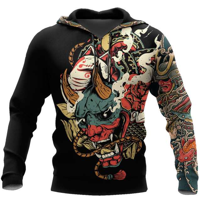 Samurai Tattoo Art Hoodie T Shirt For Men and Women HAC220604-NM-Apparel-NM-Hoodie-S-Vibe Cosy™