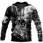 Lion Tattoo Thunder 3D All Over Printed  Unisex Shirts