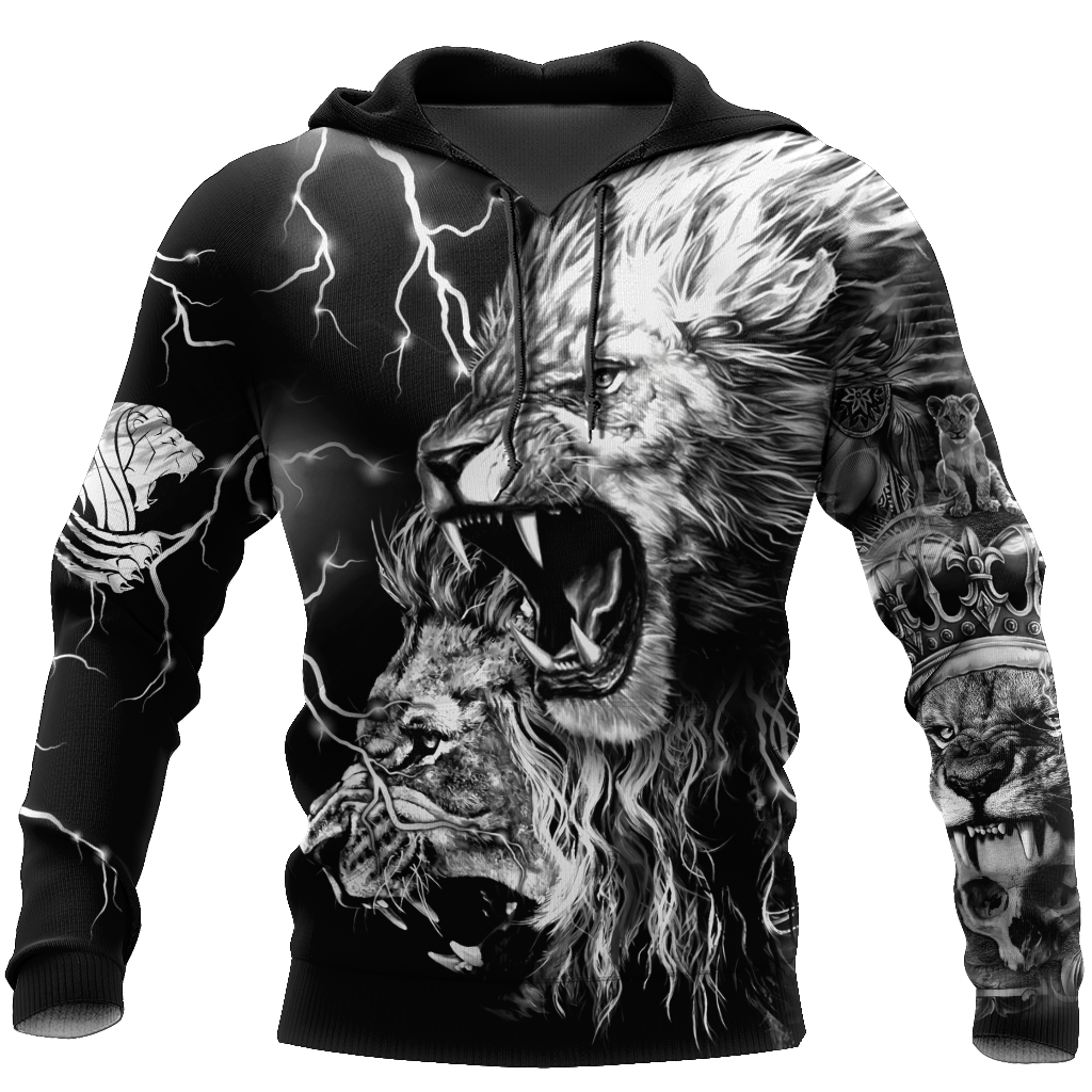 Lion Tattoo Thunder 3D All Over Printed  Unisex Shirts