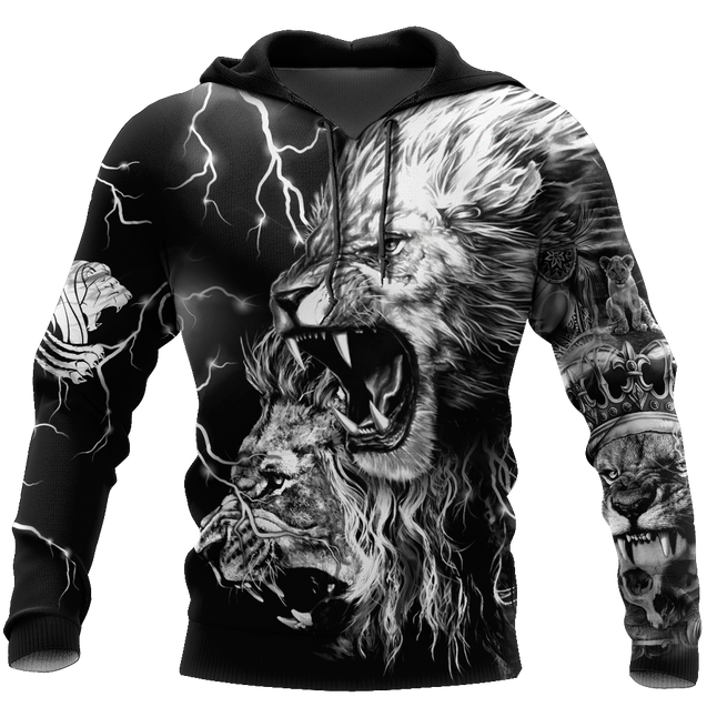 Lion Tattoo Thunder 3D All Over Printed  Unisex Shirts