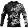 Three Gray Wolfs Tattoo 3D Over Printed Unisex Shirts