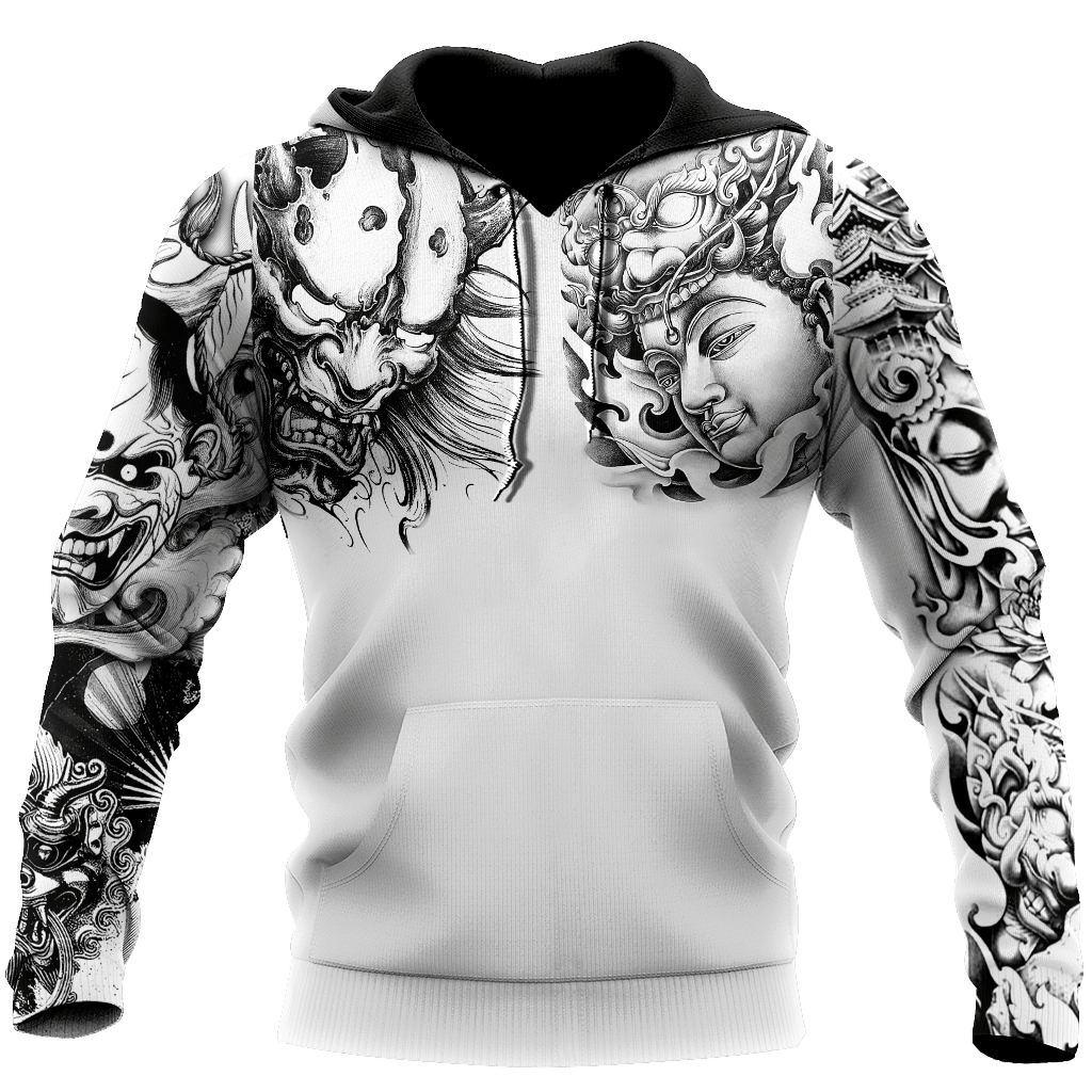 Japanese Samurai Tattoo II 3D Over Printed Unisex Hoodie ML