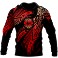 Amazing Tahiti Polynesian Tattoo 3D Tattoo Unisex Deluxe Hoodie ML