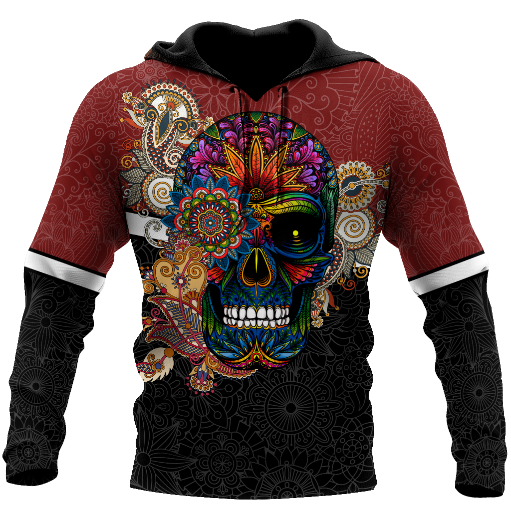 Love Sugar Skull 3D all over printed for man and women QB05122003-Apparel-PL8386-Hoodie-S-Vibe Cosy™