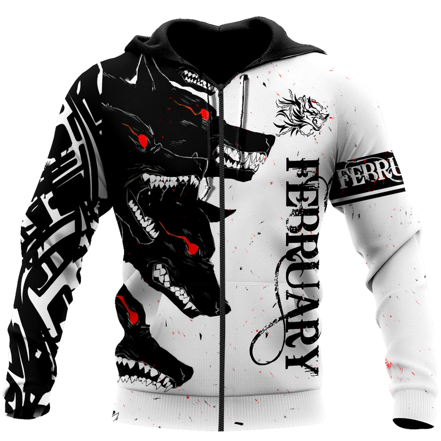 The Dark Wolf February 3D All Over Printed Unisex Deluxe Hoodie ML