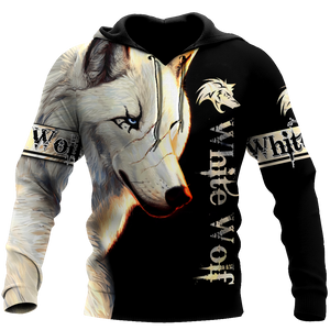 White Wolf 3D All Over Printed Hoodie For Men and Women MH0110202