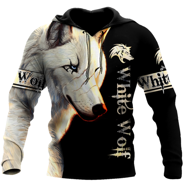 White Wolf 3D All Over Printed Hoodie For Men and Women MH0110202