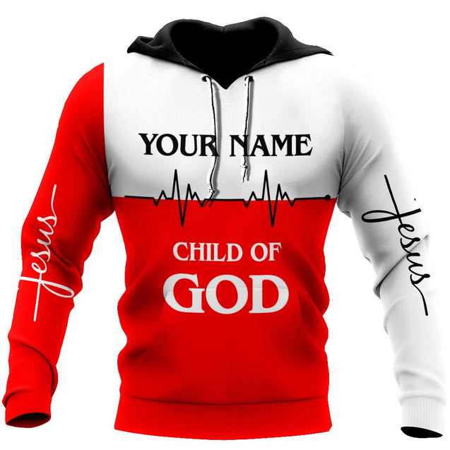 Premium Christian Jesus Custom Name 3D Printed Unisex Shirts