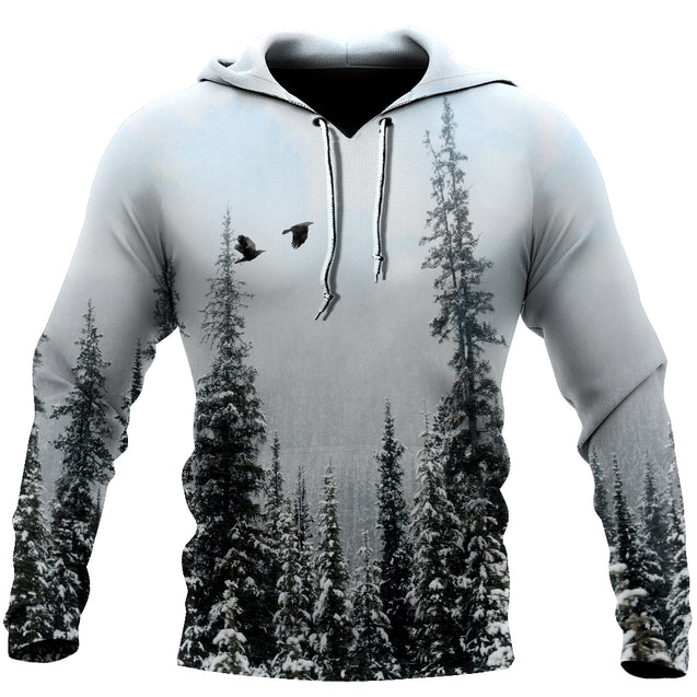 Deep Forest 3D Over Printed Hoodie-ML