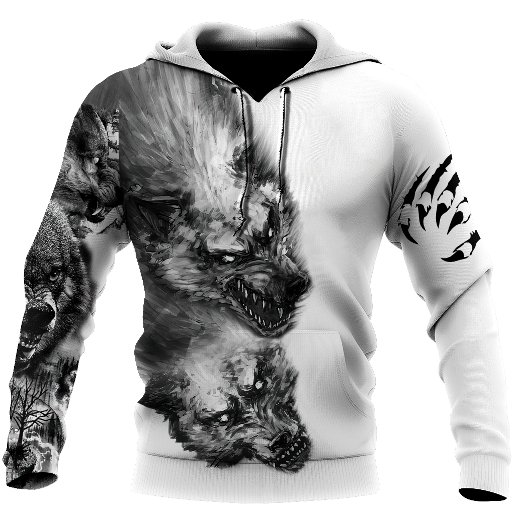 Tattoo Wolf 3D All Over Printed Hoodie For Men and Women MH2310202ST