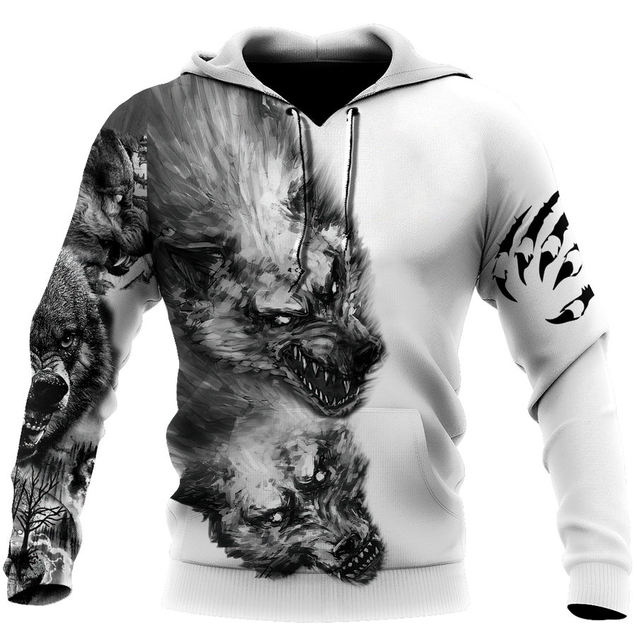 Tattoo Wolf 3D All Over Printed Hoodie For Men and Women MH2310202ST