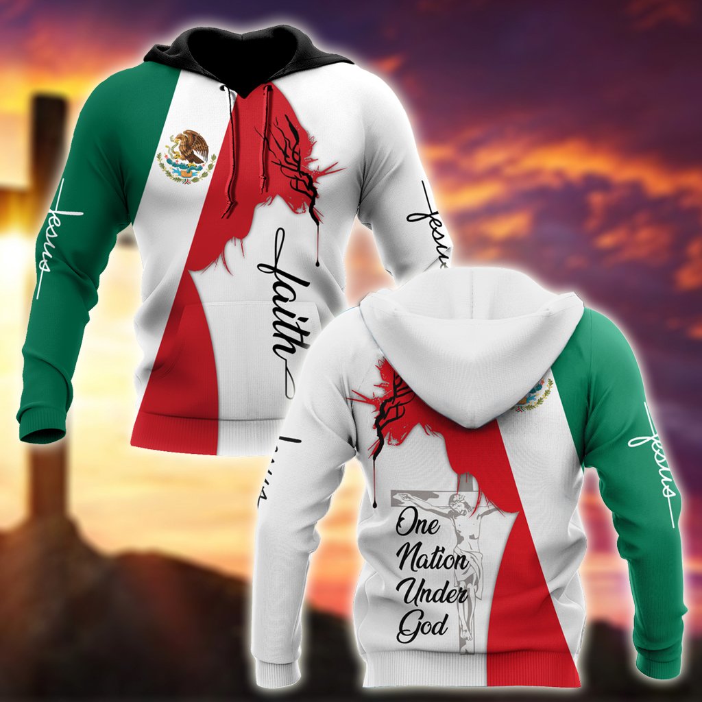 One Nation Under God Mexican Jesus 3D All Over Printed Shirts DQB10092002