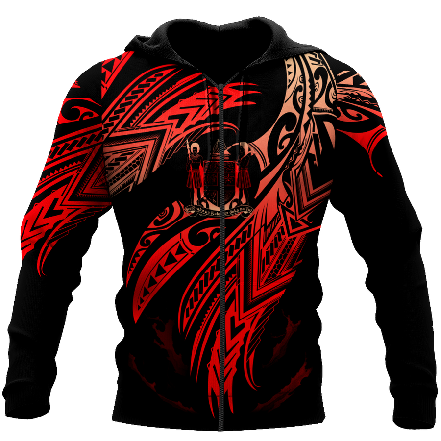 Amazing Fiji Polynesian Tattoo Unisex Deluxe Hoodie ML