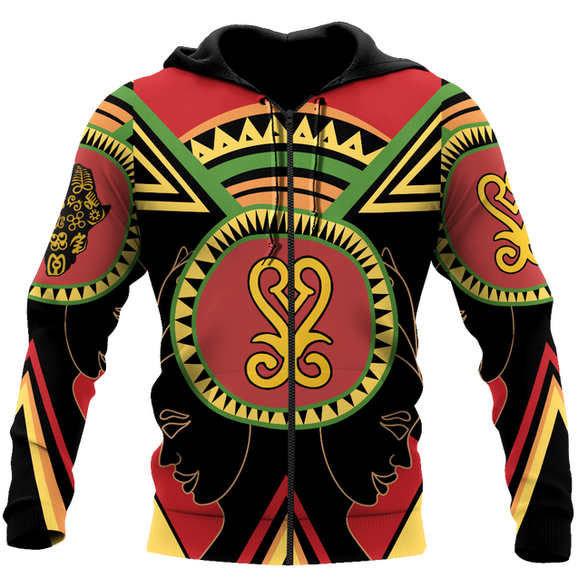 African Adinkra Sankofa Hoodie-ML