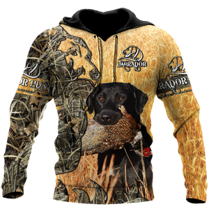 Labrador Hunting Camo 3D Over Printed Unisex Deluxe Hoodie ML