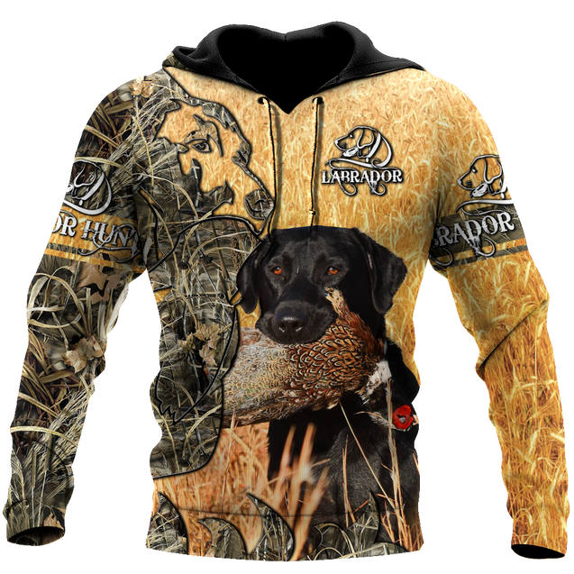 Labrador Hunting Camo 3D Over Printed Unisex Deluxe Hoodie ML