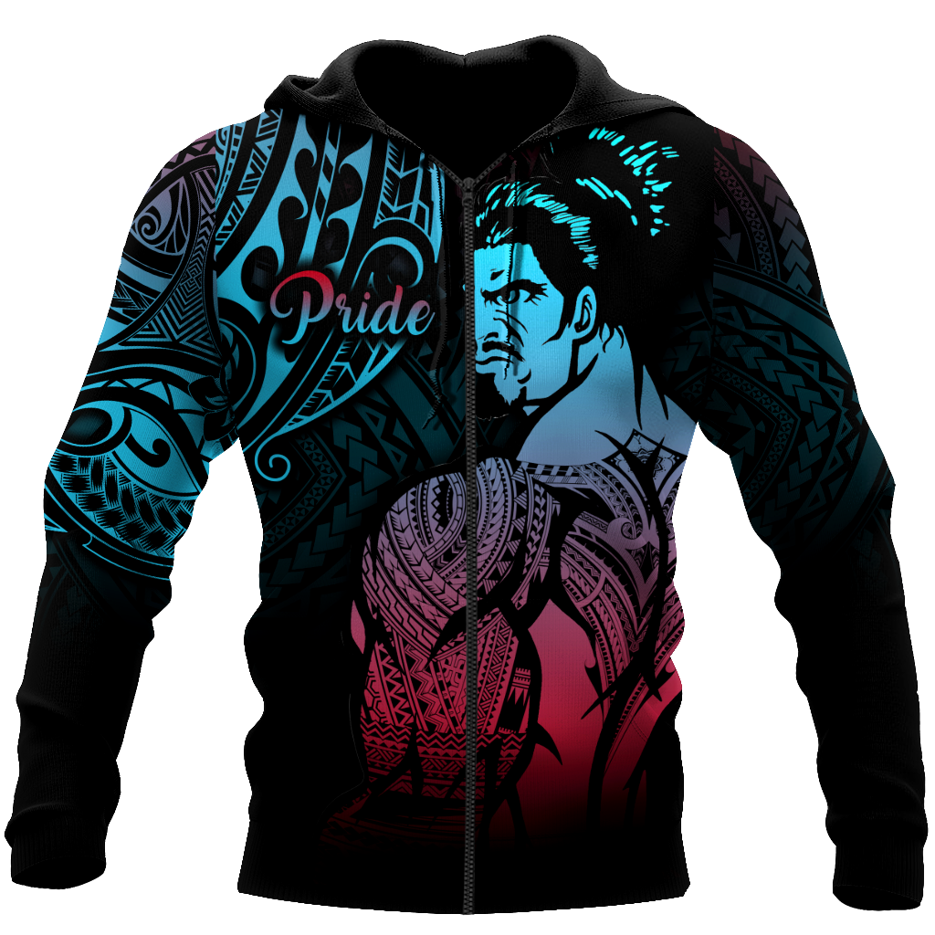 Amazing Warrior Pride Polynesian 3D Tattoo Unisex Deluxe Hoodie ML