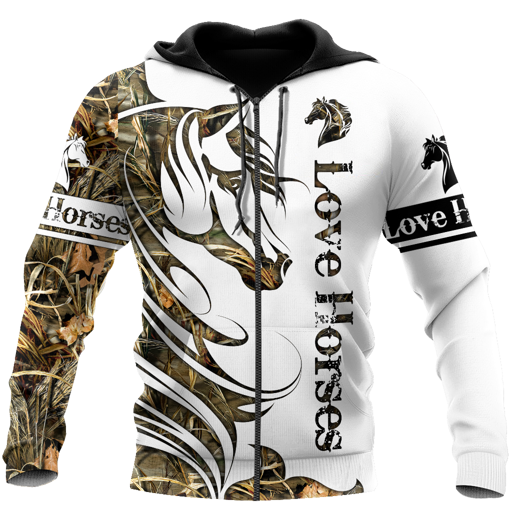 Horse Camo Pattern 3D All Over Printed Shirts Pi050501 - Amaze Style™-Apparel