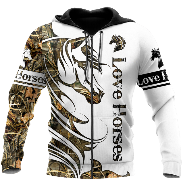 Horse Camo Pattern 3D All Over Printed Shirts Pi050501 - Amaze Style™-Apparel