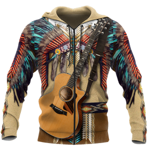 Native American Guitar Over Printed Shirts For Men and Women Pi11082001