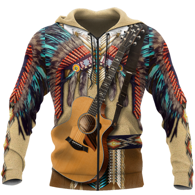 Native American Guitar Over Printed Shirts For Men and Women Pi11082001