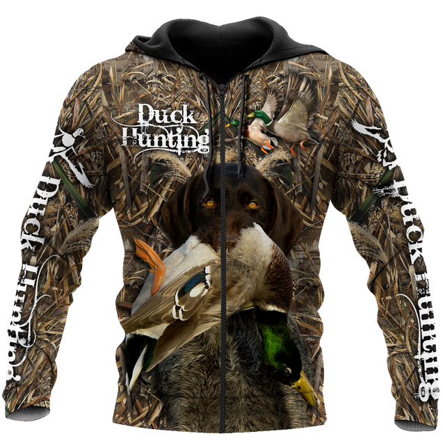 Duck Hunting Labrador Retriever Camo 3D All Over Print  Hoodie Pi17082001