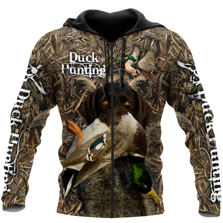 Duck Hunting Labrador Retriever Camo 3D All Over Print  Hoodie Pi17082001