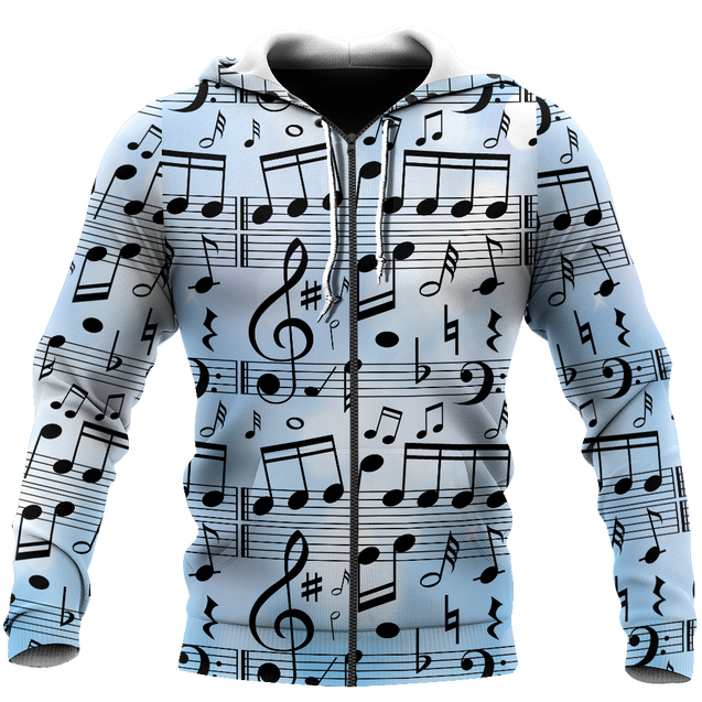 Music Scores 3D All Over Printes-Apparel-HP Arts-Zipped Hoodie-S-Vibe Cosy™