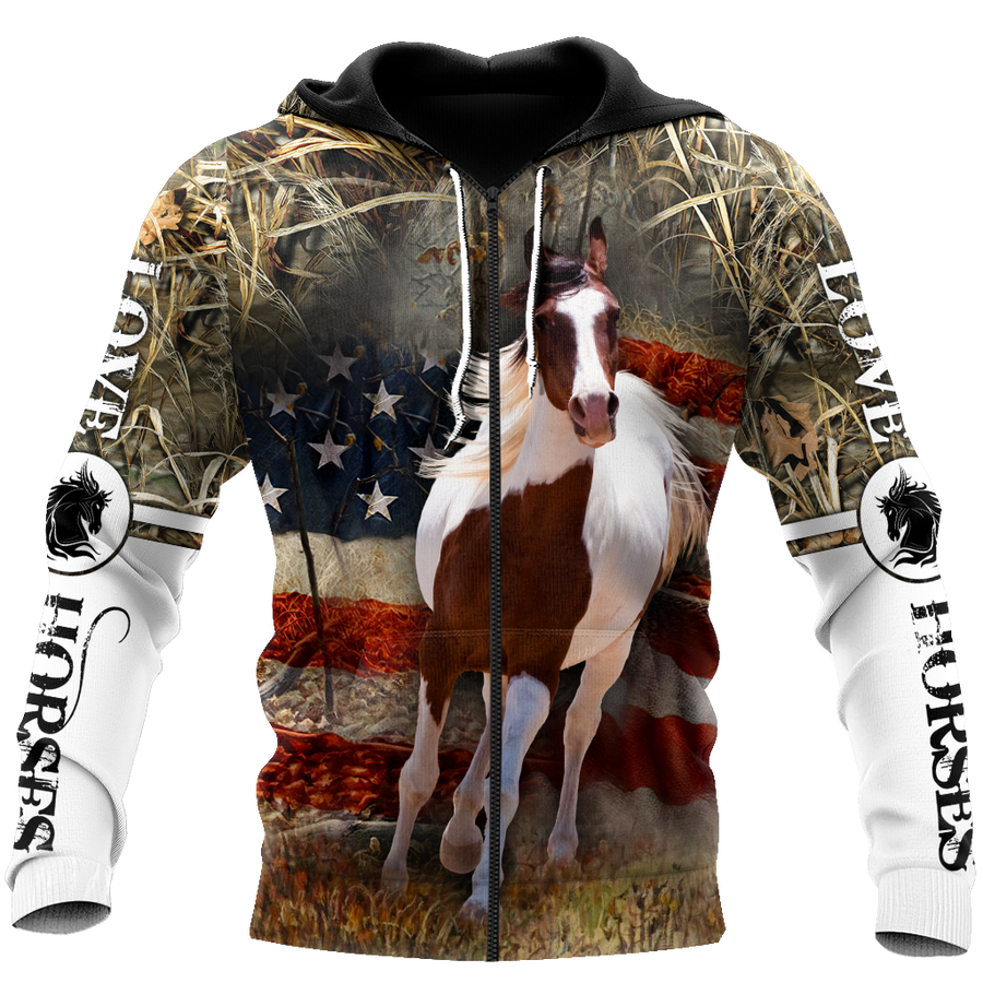 Love Horse 3D All Over Printed Shirts Pi080501-Apparel-TA-Hoodie-S-Vibe Cosy™