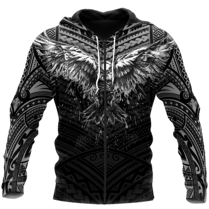 Eagle Tatoo Hoodie 3D All Over Printed Shirts For Men Pi25072002-LAM-Apparel-LAM-Zipped Hoodie-S-Vibe Cosy™