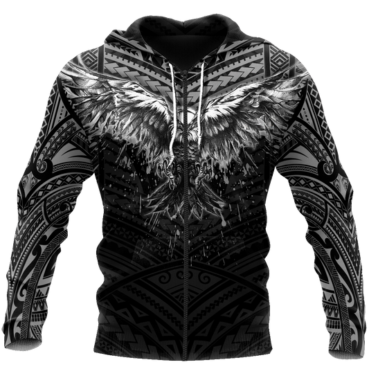 Eagle Tatoo Hoodie 3D All Over Printed Shirts For Men Pi25072002-LAM-Apparel-LAM-Zipped Hoodie-S-Vibe Cosy™