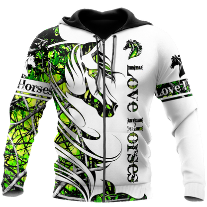 Horse Camo Pattern 3D All Over Printed Shirts Pi050501S3-Apparel-TA-Zipped Hoodie-S-Vibe Cosy™