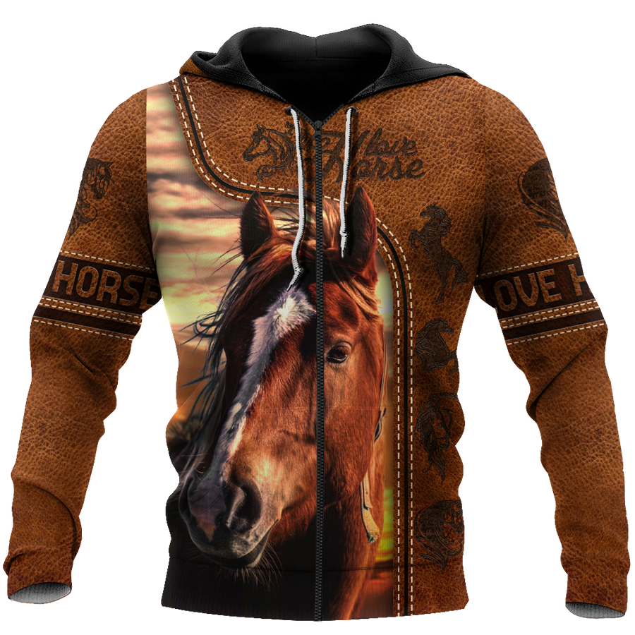 Love Horse 3D All Over Printed Shirt Hoodie For Men And Women Pi150401-Apparel-TA-Hoodie-S-Vibe Cosy™