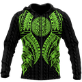 Amazing Polynesian Tattoo Green Hoodie-ML-Apparel-ML-Zipped Hoodie-S-Vibe Cosy™