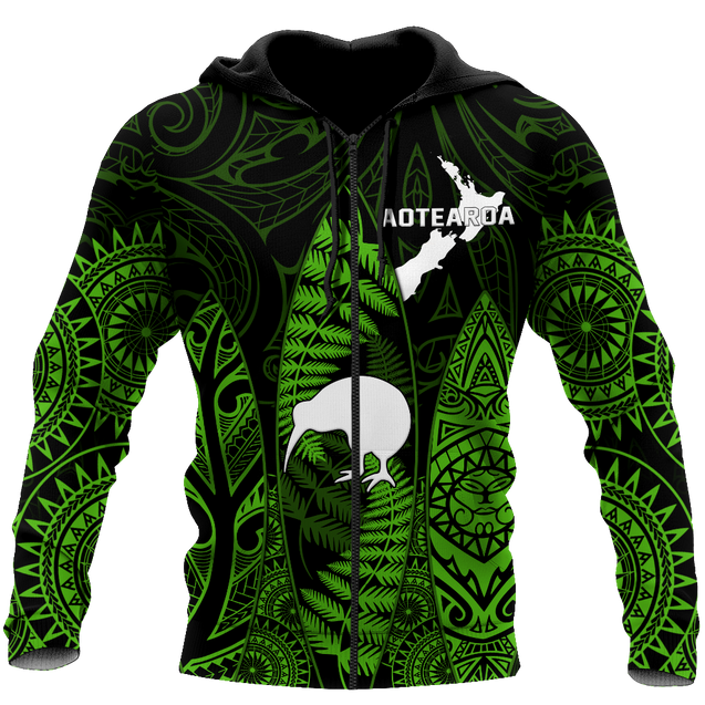 New zealand maori surf green 3d all over printed for men and women