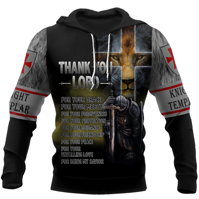 Brave Knight Templar God 3D All Over Printed Shirts JJ010401-Apparel-MP-Hoodie-S-Vibe Cosy™